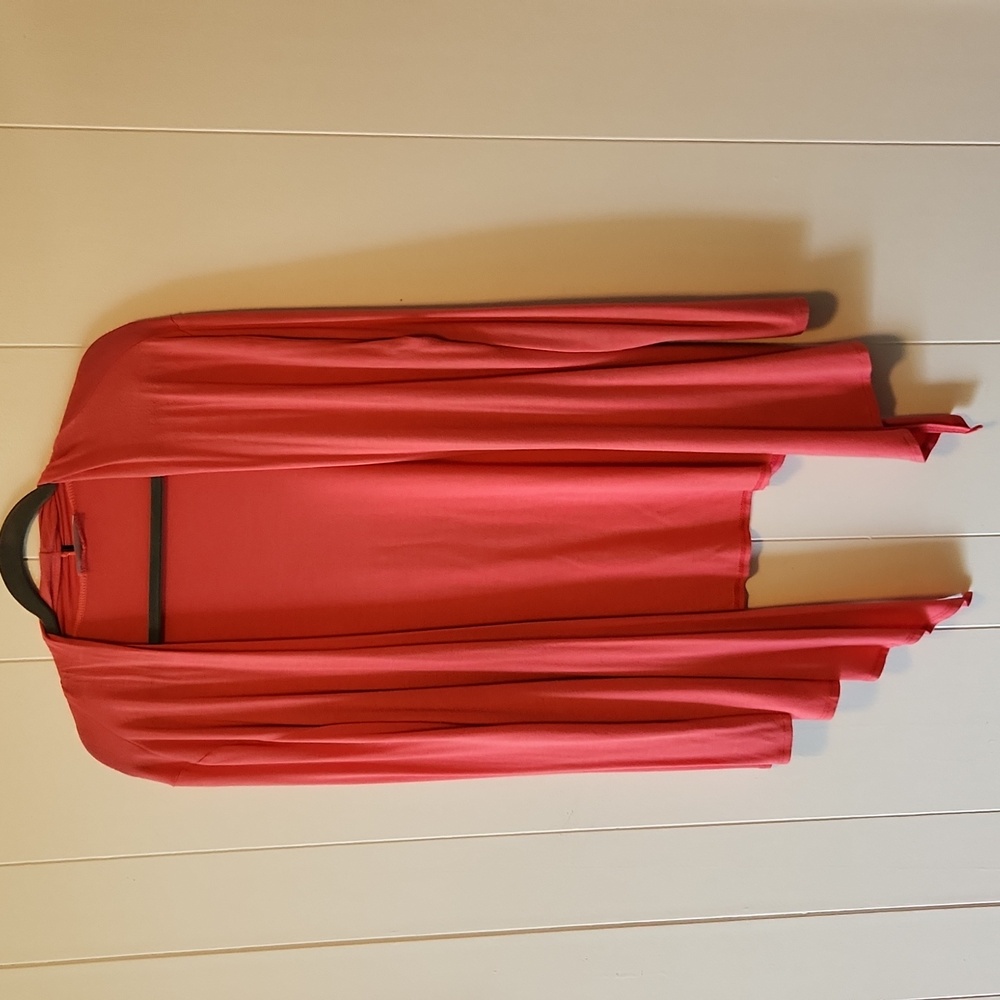 Women's Open Front Drape Hem Lightweight Shirt